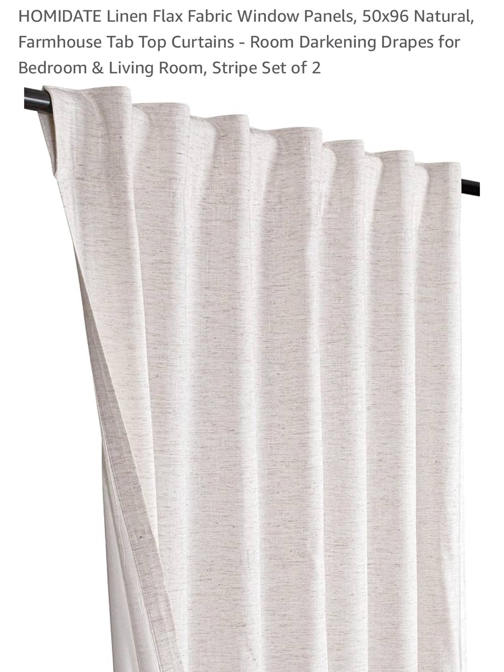 HOMIDATE Light Filtering Curtains